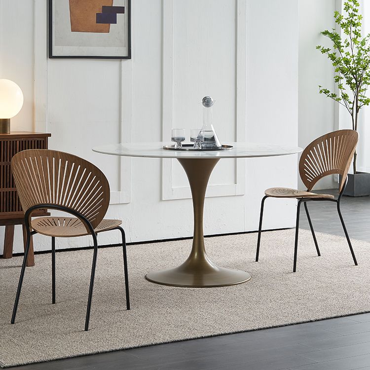 Modern Style Stone Dining Table Tulip Base Dining Site Table, for Dining Room Clearhalo ' dining_table' 'Dining Tables & Seating' 'Dining Tables' 'furn' 'furn_dining_table' 'Furniture' 'furniture_dining_table' 'Kitchen & Dining Furniture' 'kitchen&dining_furn' 'kitchen' 'kitchen_dining_table' 1200x1200_a619ebf0-3ec5-4544-a51a-5062beb6e08a