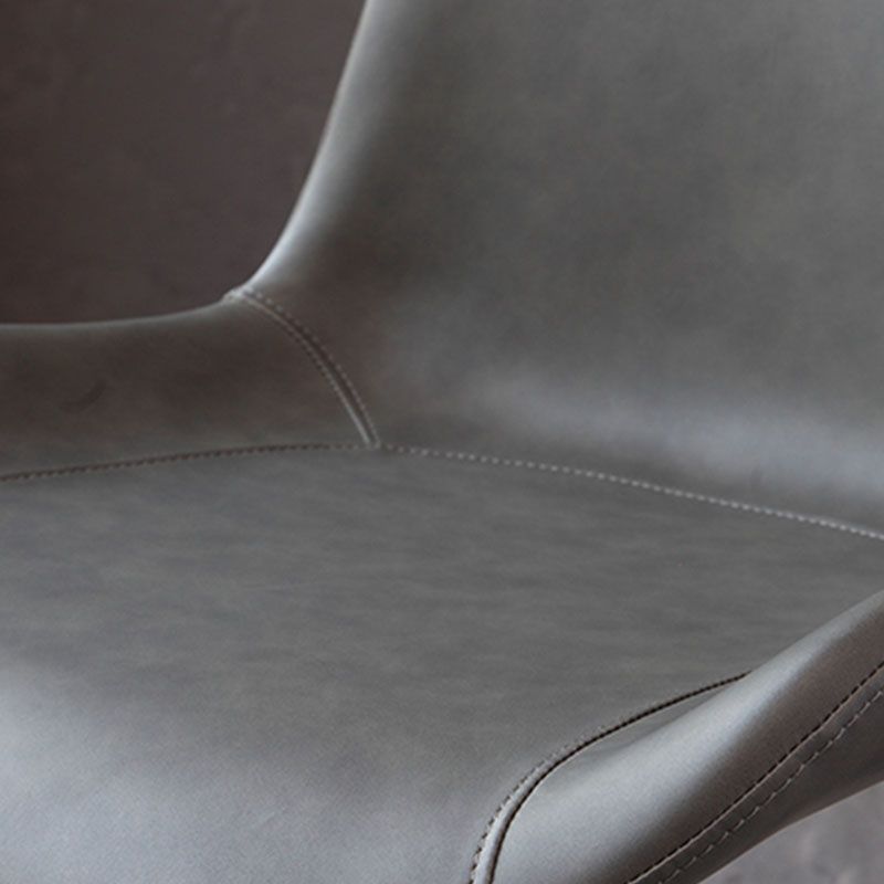 Contemporary Metal Dining Room Chair Armless Faux Leather Side Chair Clearhalo 'Dining Chairs' 'Dining Tables & Seating' 'dining_chair' 'furn' 'furn_dining_chair' 'Furniture' 'Kitchen & Dining Furniture' 1200x1200_a61a2b17-4a15-4991-8c17-d433a27e3734