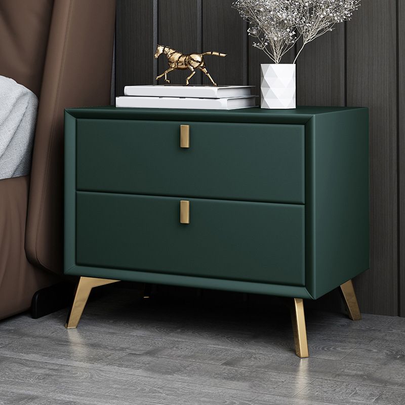 Solid Wood Accent Table Nightstand Glam Night Table with 2-Drawer Clearhalo 'Bedroom Furniture' 'furn' 'furn_night_stand' 'Furniture' 'night_stand' 'Nightstands' 1200x1200_a61a4d26-d78f-4e63-9cfe-5b424e7ca40e