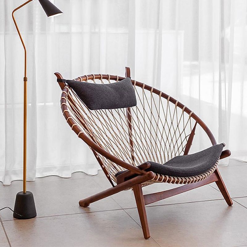 Scandinavian Papasan Chair Solid Color Wooden Papasan Chair for Living Room Clearhalo 'Accent Chairs' 'accent_chairs' 'Chairs & Seating' 'furn' 'furn_accent_chairs' 'Furniture' 'Living Room Furniture' 1200x1200_a61bc1d7-2f6d-4f2c-bb2c-a6a997e3f5d4