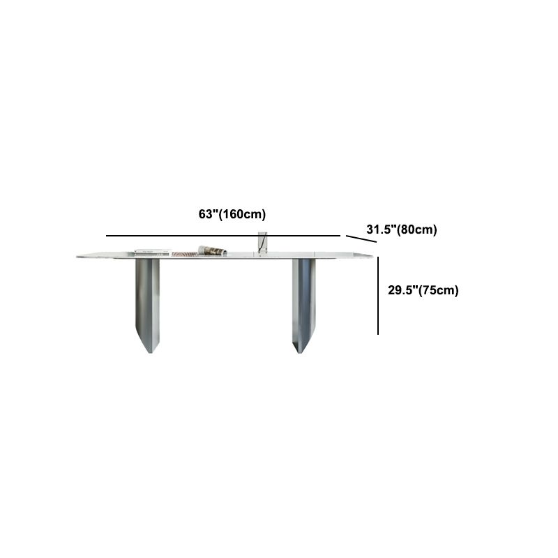 Rectangle Dining Table Set 1/4/7 Pcs Stone Dining Table with Upholstered Chairs Clearhalo 'Dining Room Sets' 'Dining Tables & Seating' 'dining_room_set' 'furn' 'furn_dining_room_set' 'Furniture' 'Kitchen & Dining Furniture' 1200x1200_a61bda8a-e9fa-4043-901e-93f57fd08ed5