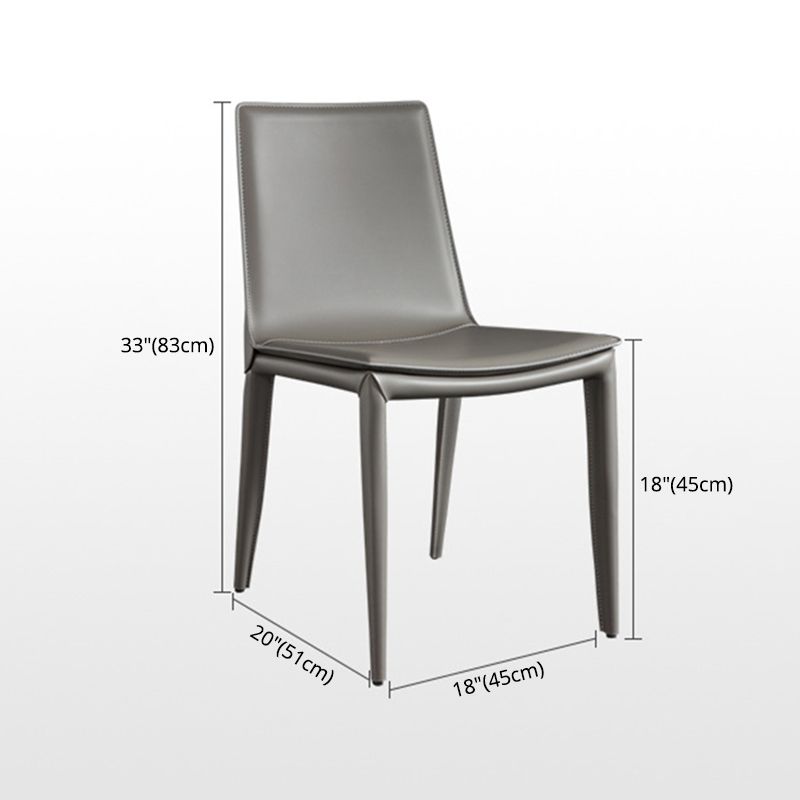 Modern Kitchen PU Leather Dining Side Chair Solid Back Dining Side Chair Clearhalo ' kitchen&dining_furn' 'Dining Chairs' 'Dining Tables & Seating' 'dining_chair' 'Furniture' 'furniture_dining_chair' 'Kitchen & Dining Furniture' 'kitchen' 1200x1200_a61d57b1-99b4-4a24-92f3-6c64181a9358