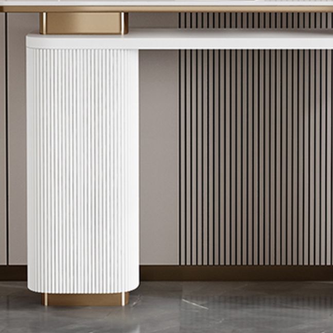 Tavolo console ovale glam tavolo accento console di legno recuperato per la sala