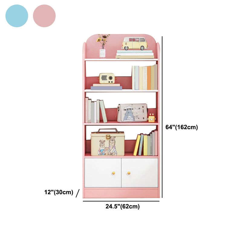 Modern Rectangle Bookcase Wooden Closed Back Bookshelf with Shelves