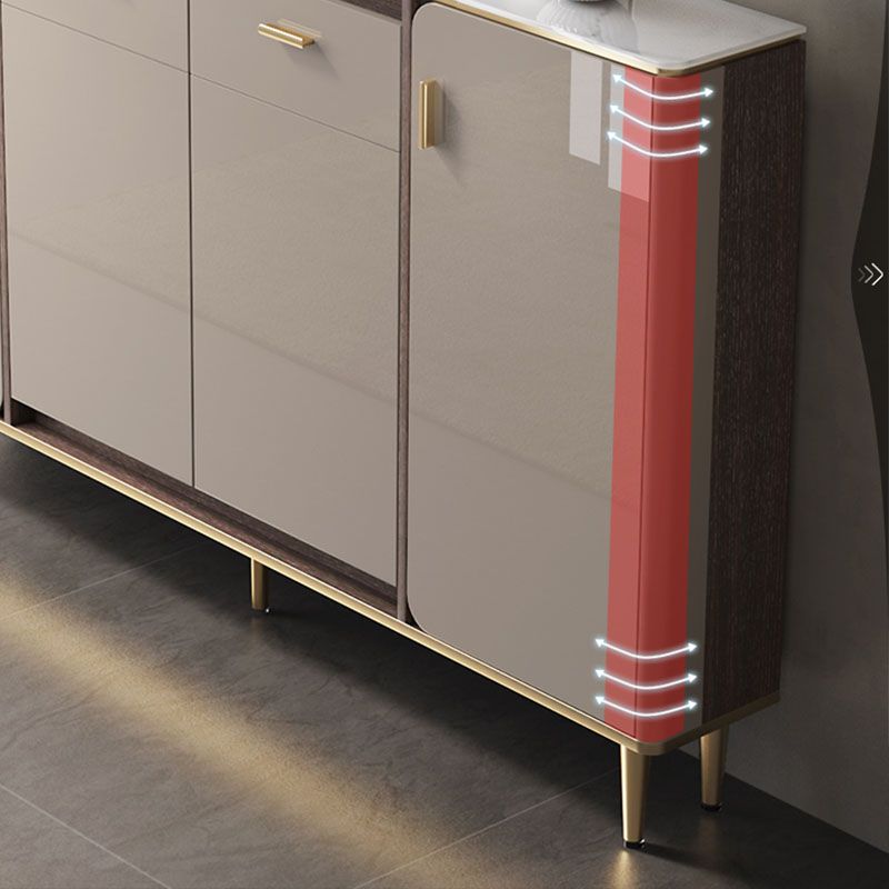 Buffet in stile glam sideboard cucina grigio a buffet con cassetto e conservazione