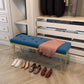 13.65-inch Width Entryway Bench Cushioned Metal Modern Seating Bench Clearhalo 'Benches' 'Chairs & Seating' 'furn' 'furn_benches' 'Furniture' 'Living Room Furniture' 1200x1200_a61f73d2-a1b2-4d2d-9a37-27cce7cf441c