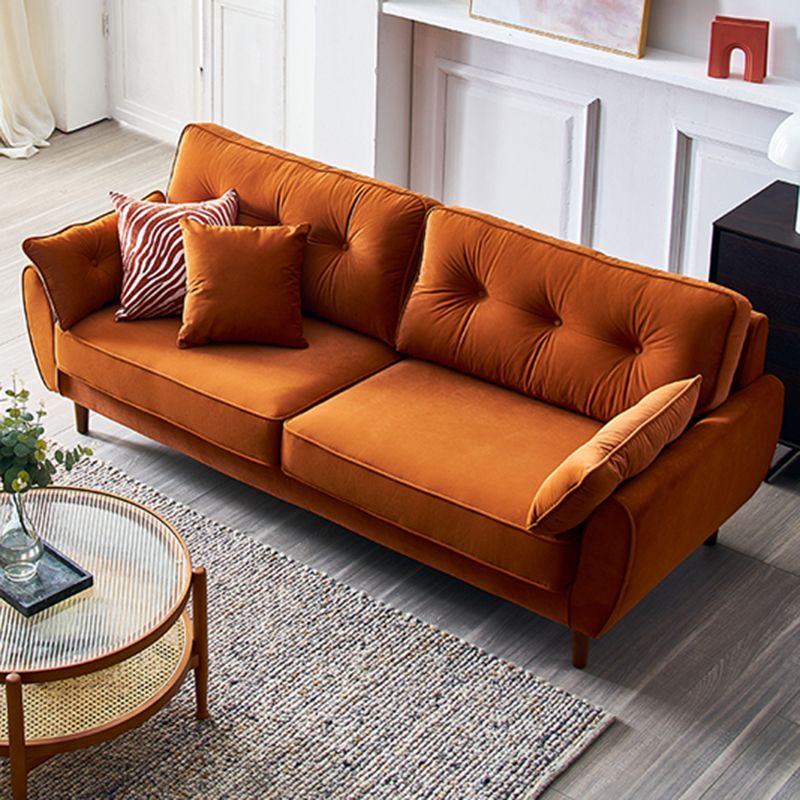 Contemporary Standard Flared Arm Sofa Convertible Sofa, 63.38" W x 35.82" D x 34.64" H Clearhalo 'furn' 'furn_sofas' 'Furniture' 'Living Room Furniture' 'Sofa' 'sofas' 1200x1200_a6204070-ddc3-48a8-86cc-ce68b3549232