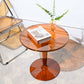 18.8"H Modern Single Pedestal Base Solid Color Plastic Round End Table