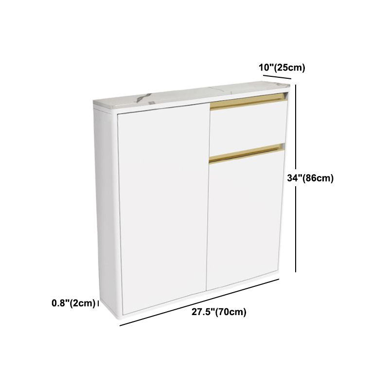 Contemporary Manufactured Wood Dining Server White Adjustable Shelving Sideboard Clearhalo 'buffet_sideboard' 'Buffets & Sideboards' 'furn' 'furn_buffet_sideboard' 'Furniture' 'Kitchen & Dining Furniture' 1200x1200_a6210b05-1850-43de-9863-782704da869c