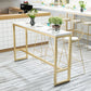 Rectangle Bar Dining Table Contemporary Bar Table with Gold Trestle Base Clearhalo 'Bar Furniture' 'Bar Tables' 'bar_tables' 'furn' 'furn_bar_tables' 'Furniture' 'furniture_bar_tables' 'Kitchen & Dining Furniture' 1200x1200_a6211487-fac6-49c3-8b18-d7d1eeeb975a