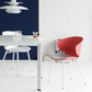 Moderna sala da pranzo imbottita sedia da pranzo in plastica in plastica