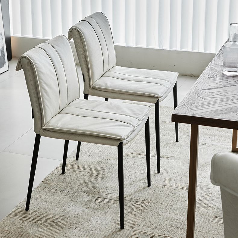 Indoor Leather Upholstered Dining Side Chair Metal Legs Dining Chair Clearhalo 'Dining Chairs' 'Dining Tables & Seating' 'dining_chair' 'furn' 'furn_dining_chair' 'Furniture' 'Kitchen & Dining Furniture' 1200x1200_a627277a-8b89-4722-8407-1982b1827db2