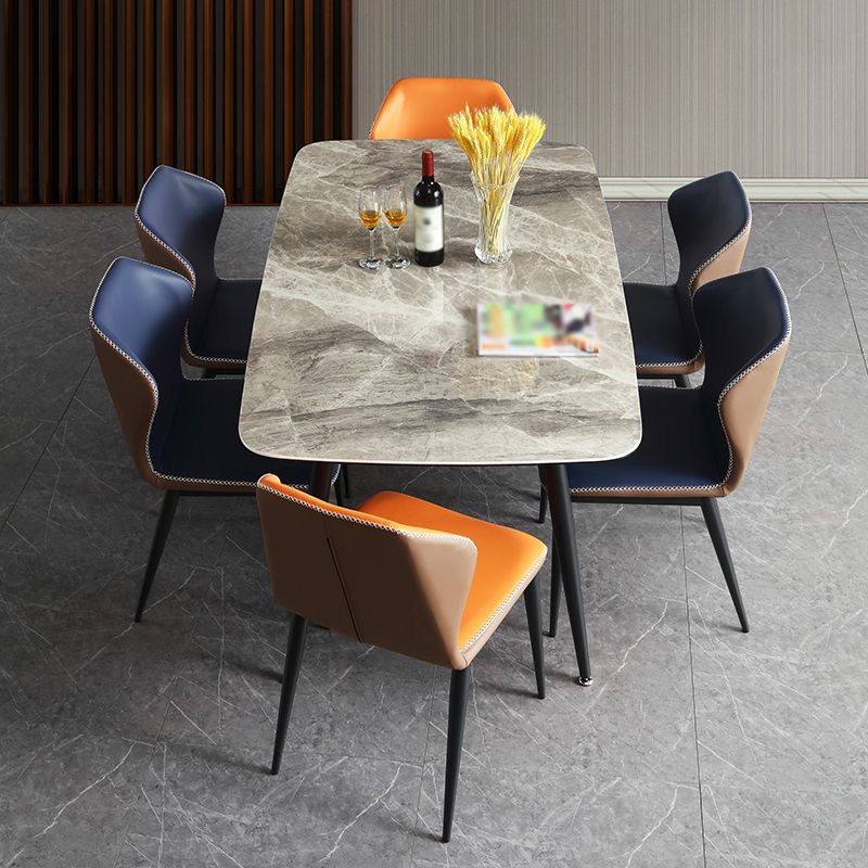 Rectangle 4-foot Dinner Table Modern Style Stone Dining Room Collection for Home Clearhalo 'Dining Tables & Seating' 'Dining Tables' 'dining_table' 'furn' 'furn_dining_table' 'Furniture' 'furniture_dining_table' 'Kitchen & Dining Furniture' 'kitchen' 'kitchen_dining_table' 1200x1200_a6282147-96fa-4786-939c-faf27b20e57b
