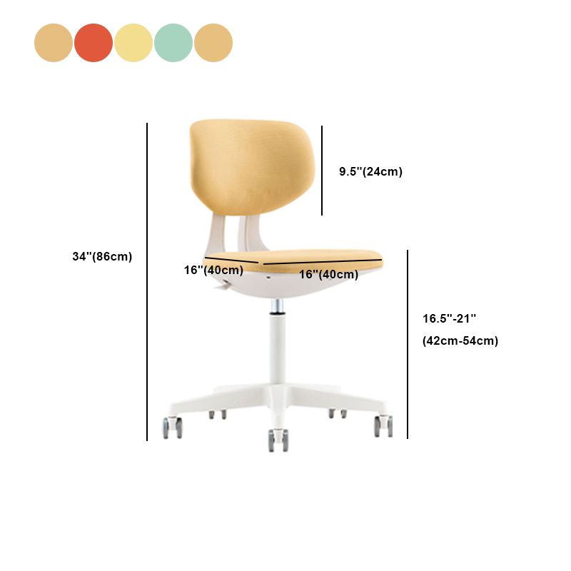 15" brede moderne bureaustoel met schuifbare bureaustoel met lage rugleuning