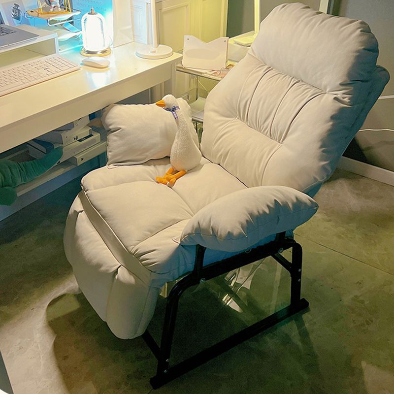 Standard ottomano manuale di reclinabile singolo in metallo contemporaneo con braccio