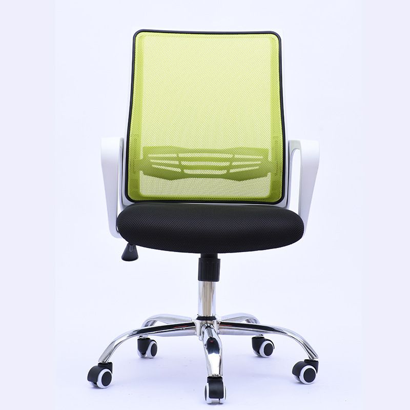 Modern Wheels Arm Chair Microfiber Conference Mid-Back Swivel Chair Clearhalo 'furn' 'furn_office_chair' 'Furniture' 'Office Chairs' 'Office Furniture' 'office_chair' 1200x1200_a62a1fc2-9d17-4b02-ada3-a65a661e8620