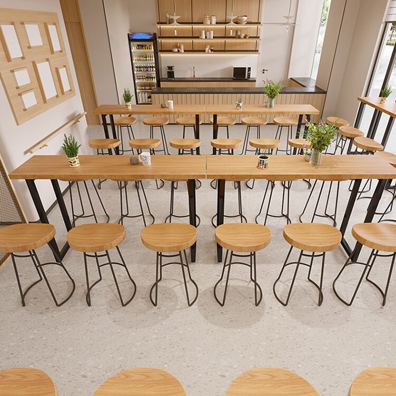 Modern Rectangle Sled Base Solid Wood Bar Table for Kitchen Dining Room Clearhalo 'Bar Furniture' 'Bar Tables' 'bar_tables' 'furn' 'furn_bar_tables' 'Furniture' 'Kitchen & Dining Furniture' 1200x1200_a62a666c-e24d-4b4f-949e-f687fdb197ac