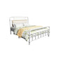 Industrieel metaal open-frame standaard bed, rechthoekig hoofdeinde bed