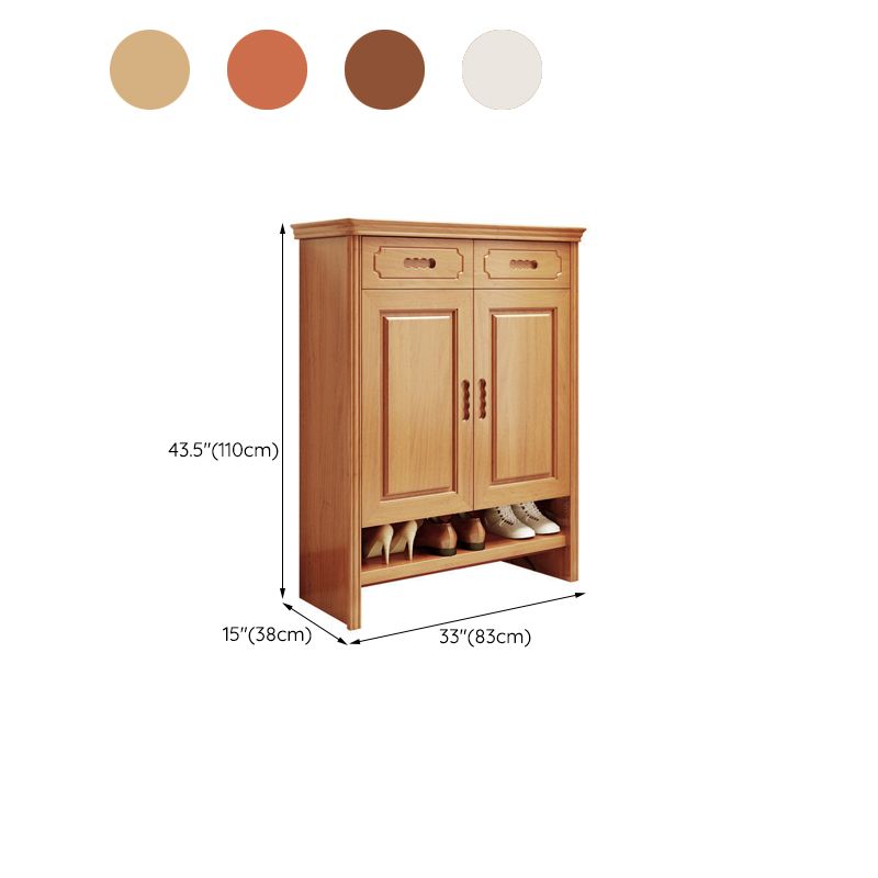 Mid-Century Modern Accent Cabinet Rectangle Solid Wood Grooves With Doors Cabinet Clearhalo 'Cabinets & Chests' 'cabinets_chests' 'furn' 'furn_cabinets_chests' 'Furniture' 'Living Room Furniture' 1200x1200_a62b5e17-9118-4e7d-bdab-00512fab5955