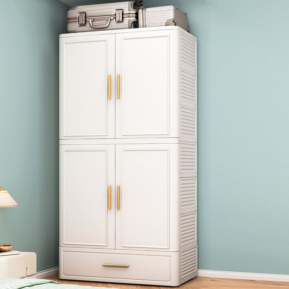 Armadio di stoccaggio in plastica opaca massicciatura a cerniera contemporanea