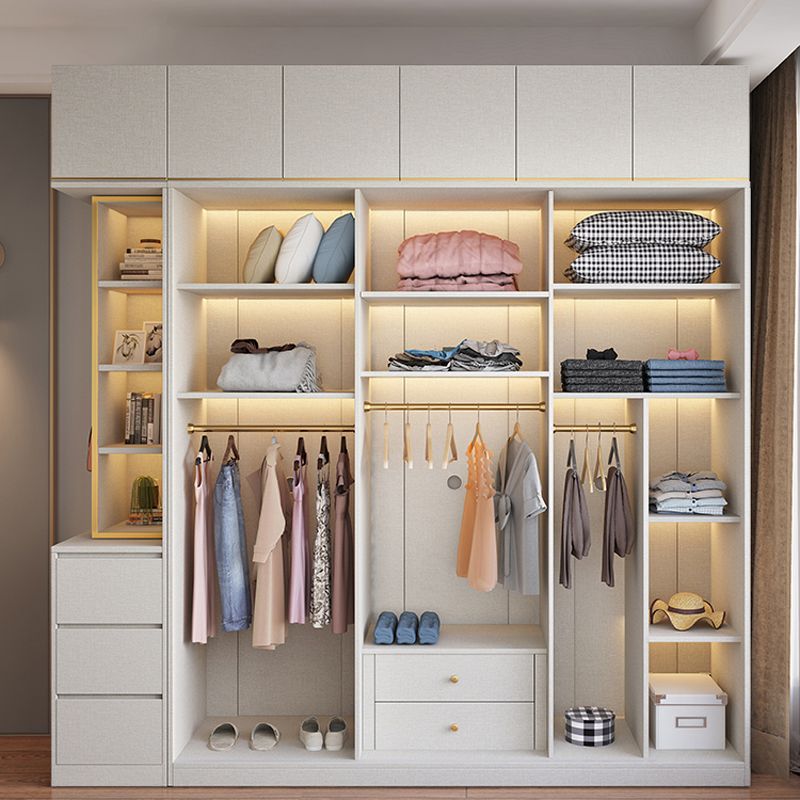 Armario de madera de estilo moderno Color blanco de madera suave armario de cajón cerrado