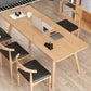 Table à manger contemporaine en bois massif Table à manger naturelle pour salle à manger