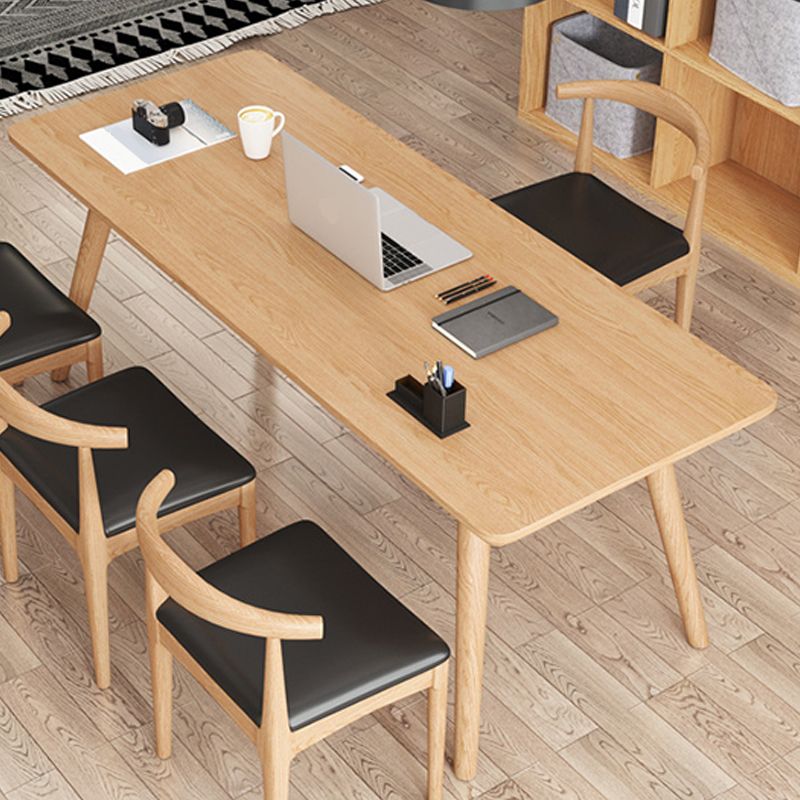 Table à manger contemporaine en bois massif Table à manger naturelle pour salle à manger