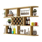 Wine Holder Rack Modern Wall Mounted Manufactured Wood for Kitchen