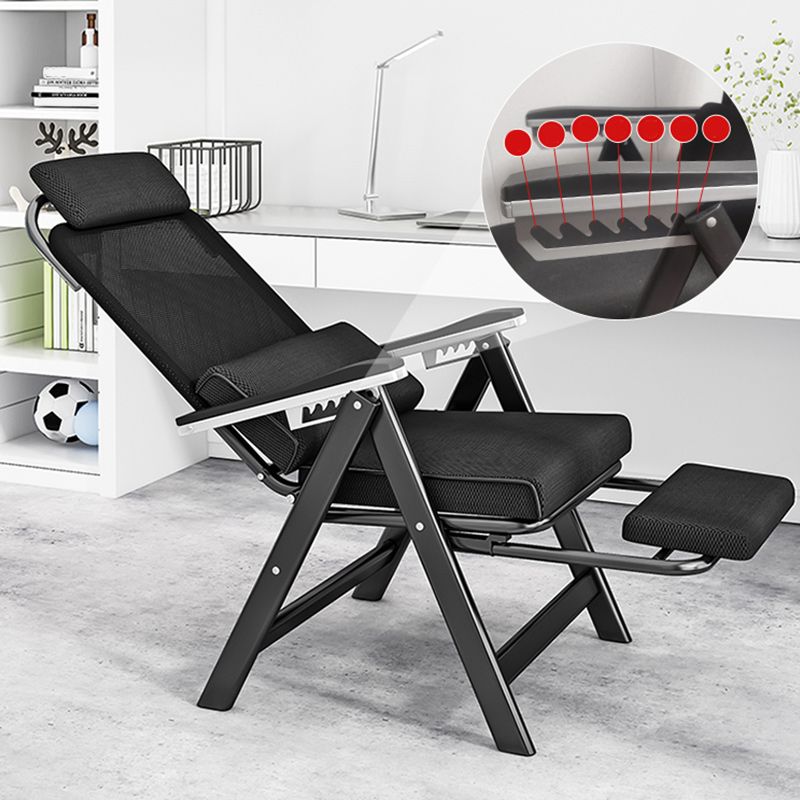 Standard manuale di reclinabile singolo in metallo contemporaneo con braccio