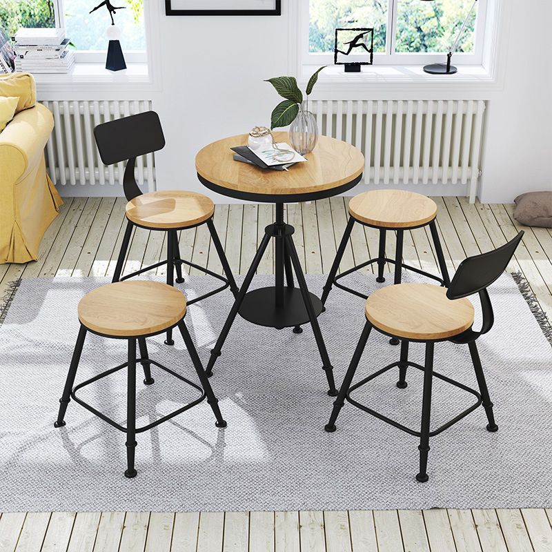 Modern 1/5 Pieces Dining Set Round Wood Dining Table Set for Dining Room