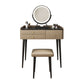 3 Drawers Make-up Vanity with Stool Stone Top Modern Dressing Table