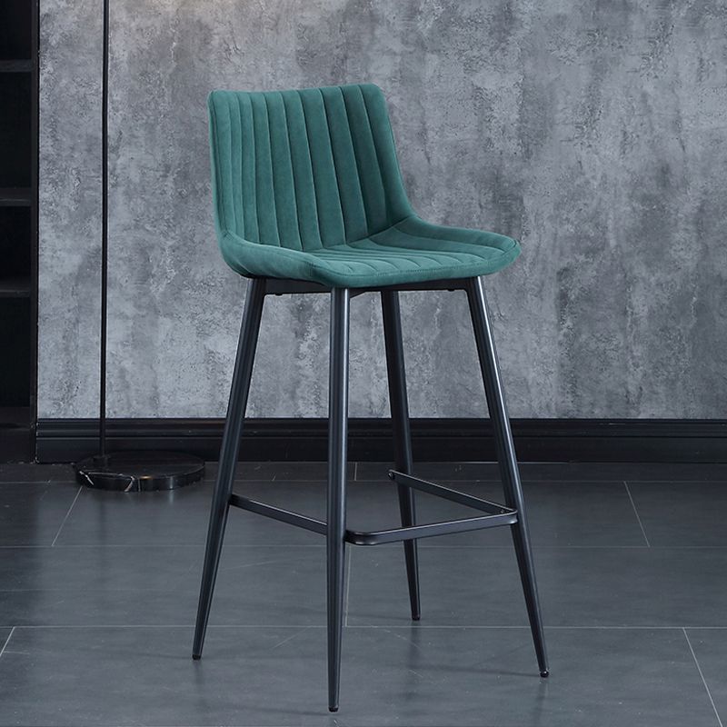 Modern Velvet Bar Stool Backrest Counter Stool for Dining Room Clearhalo 'Bar Furniture' 'Bar Stools' 'bar_stools' 'furn' 'furn_bar_stools' 'Furniture' 'Kitchen & Dining Furniture' 1200x1200_a63197f2-b0b7-4e8a-a976-dfce6bfea551