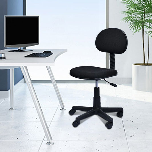 Hedendaagse draaikolk stoel Microvezel Zwart opdracht mid-back stoel