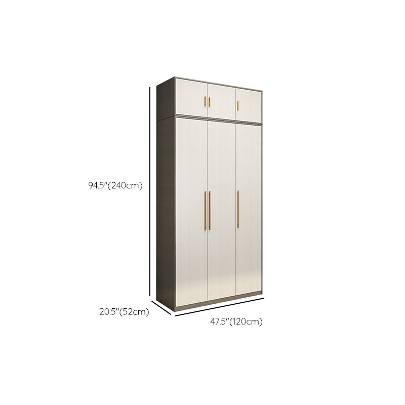 Hinged Wardrobe Armoire Modern Engineered Wood Storage Cabinet