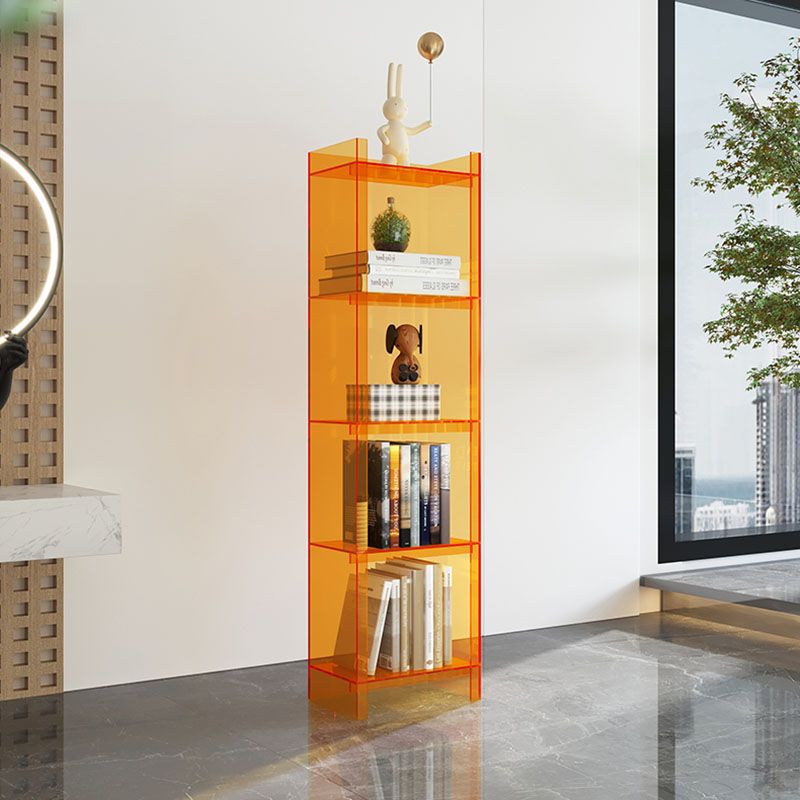 Glam Acrylic Vertical Standard Bookshelf Closed Back Bookshelf for Living Room Clearhalo 'Bookcases' 'furn' 'furn_bookcases' 'Furniture' 'furniture_bookcases' 'kitchen' 'kitchen_bookcases' 'Living Room Furniture' 'Office Furniture' 1200x1200_a632bdba-c4cf-411e-8c28-580915f6228b