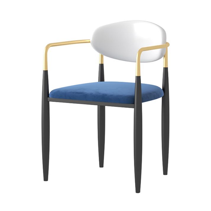 Contemporary Kitchen Chair Dining Arm Side Chair with Metal Legs Clearhalo ' kitchen&dining_furn' 'Dining Chairs' 'Dining Tables & Seating' 'dining_chair' 'furn' 'furn_dining_chair' 'Furniture' 'furniture_dining_chair' 'Kitchen & Dining Furniture' 'kitchen' 1200x1200_a632cdcf-cc30-46d5-83fe-b5f7d1013101