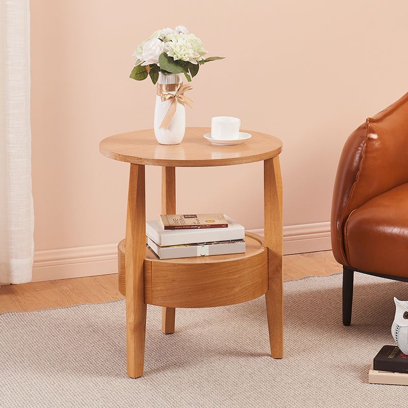 24" L x 24" W Farmhouse Side End Table Wooden Side Table with Shelve and Drawer Clearhalo 'Coffee & Accent Tables' 'End & Side Tables' 'end_side_table' 'end_side_tables' 'furn' 'furn_end_side_tables' 'Furniture' 'furniture_end_side_table' 'Living Room Furniture' 1200x1200_a632ceaa-9d8c-4839-ad4d-73c488315e2f