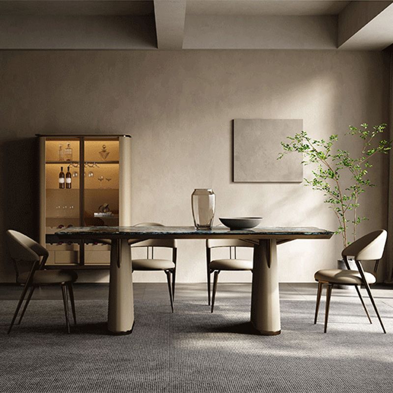 Sedia da pranzo a casa sedia laterale aperta.