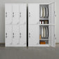 Steel White Storage Cabinet with Hinged Door Modern Cabinet for Bathroom
