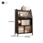 13.78"W Bookshelf Contemporary Style Bookcase for Home Study Room with Casters Clearhalo 'Bookcases' 'furn' 'furn_bookcases' 'Furniture' 'Office Furniture' 1200x1200_a635751f-daf6-437b-9210-c989ea65f427