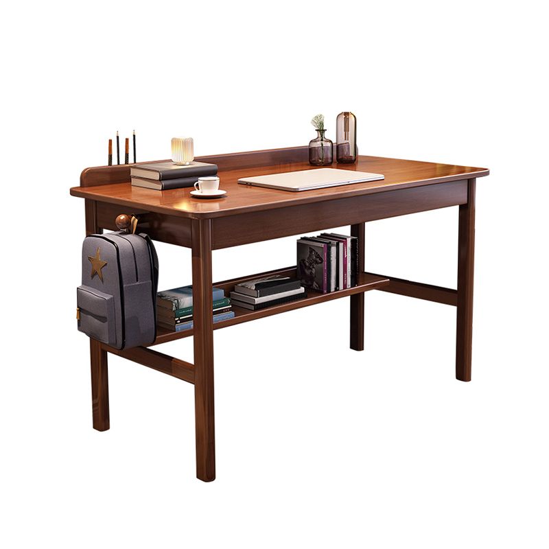 Modern Solid Wood Rectangle Writing Desk 2 Drawers 29.53" Tall Office Desk Clearhalo 'furn' 'furn_office_desk' 'Furniture' 'Office Desks' 'Office Furniture' 'office_desk' 1200x1200_a6357d25-6c25-4d3f-ad04-4214bdc3d17b