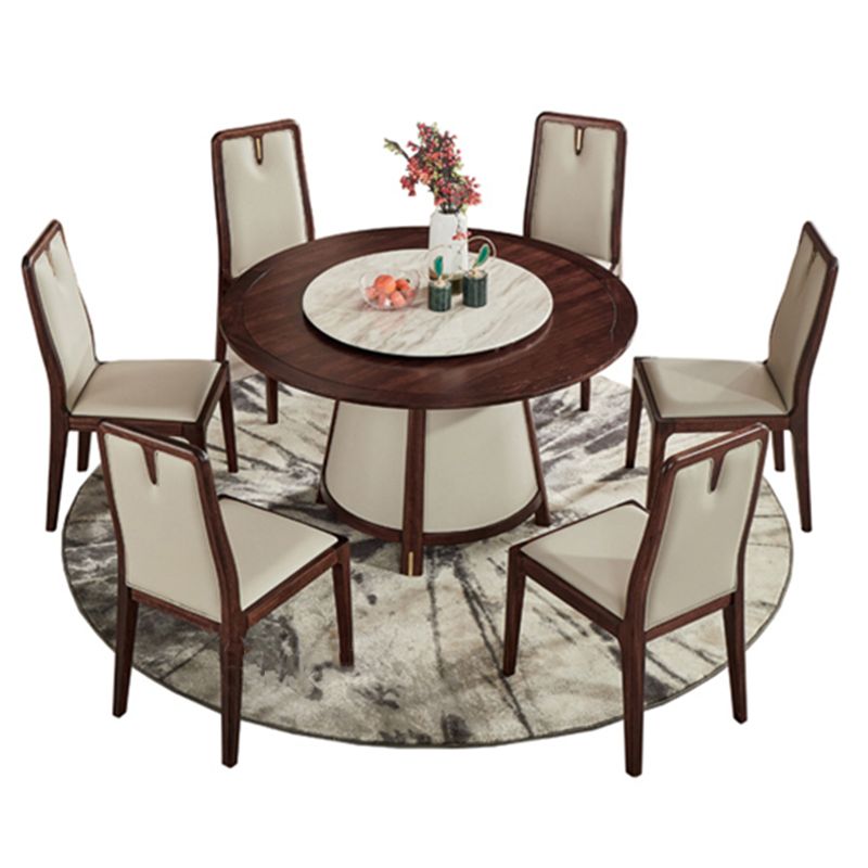 木製ベースのキッチン家具セット付き1/7のモダンなダイニングテーブルセット