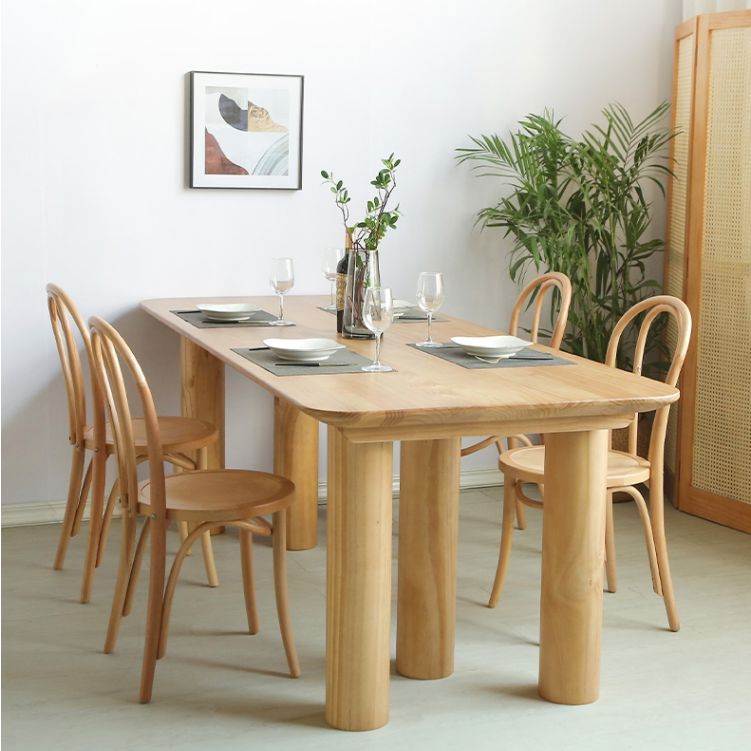 Modern 1/2/3/5/7 Pieces Rectangle Dining Set Solid Wood Dining Table with Chairs Clearhalo 'Dining Room Sets' 'Dining Tables & Seating' 'dining_room_set' 'furn' 'furn_dining_room_set' 'Furniture' 'furniture_dining_room_set' 'Kitchen & Dining Furniture' 1200x1200_a63617a3-6b3b-4b85-b9c7-aabbd11059dd