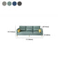 3/4 plazas 27.5 "H Lino Sofá de brazo cuadrado de color sólido para sala de estar