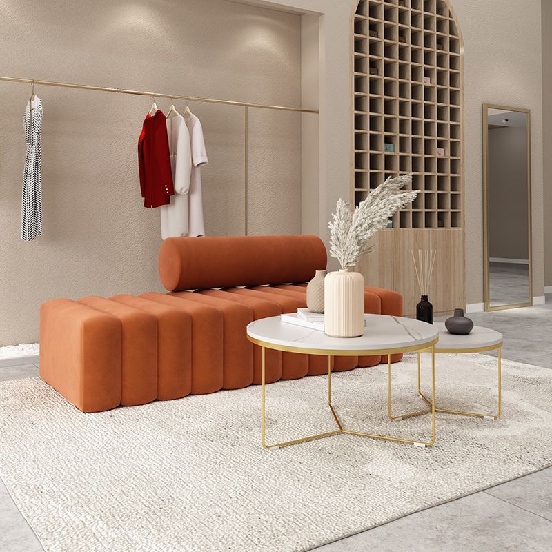 16.92 "H Construction de canapé sans bras Velvet Sofa moderne pour le salon