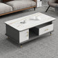 Modern Style Black Gold/white/platinum/gray Slate Top Metal Base Coffee Table