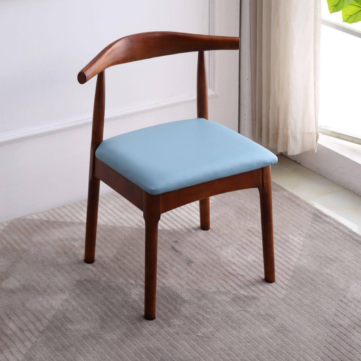 Indoor Scandinavian Side Chair Open Back Upholstered Wood Dining Room Chair Clearhalo ' kitchen&dining_furn' 'Dining Chairs' 'Dining Tables & Seating' 'dining_chair' 'furn' 'furn_dining_chair' 'Furniture' 'furniture_dining_chair' 'Kitchen & Dining Furniture' 'kitchen' 1200x1200_a637b066-4938-4c68-9f7a-fa9ed90e82ff