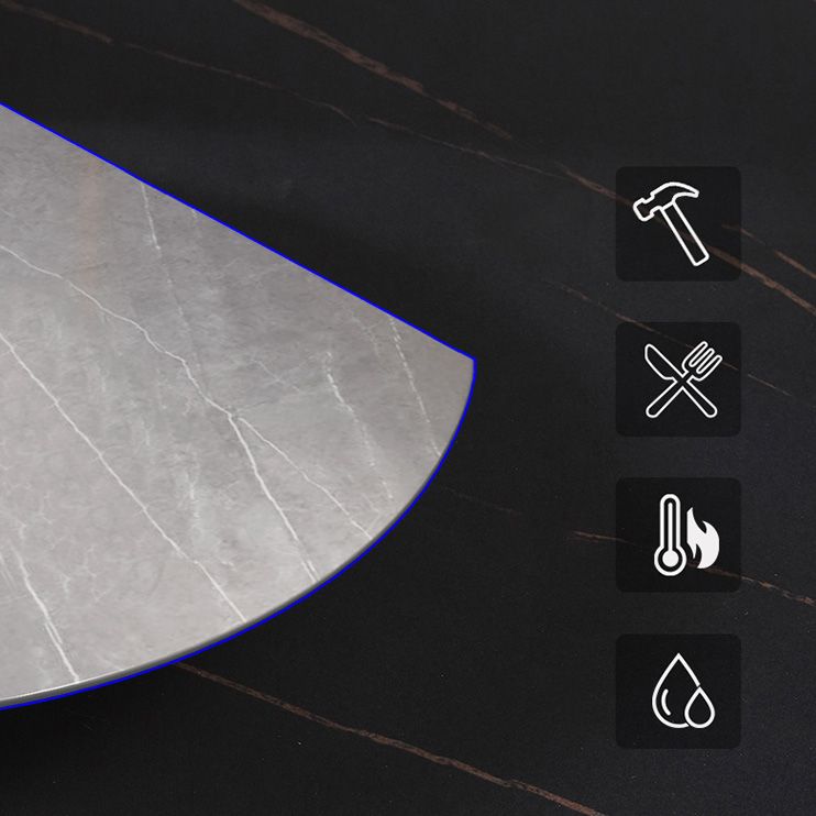 Modern Scalable Stone Dining Table 4 Legs Table for Dining Room Clearhalo 'Dining Tables & Seating' 'Dining Tables' 'dining_table' 'furn' 'furn_dining_table' 'Furniture' 'Kitchen & Dining Furniture' 1200x1200_a637e51a-6ee5-4b7c-a69f-56b5b751b228