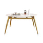 Glam 4 Legs Dining Room Table Sintered Stone Table for Kitchen Clearhalo 'Dining Tables & Seating' 'Dining Tables' 'dining_table' 'furn' 'furn_dining_table' 'Furniture' 'Kitchen & Dining Furniture' 1200x1200_a63888fb-e6cc-45e1-bf4c-8e93f4876ee1