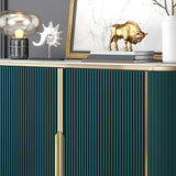 Slate Home Sideboard Glam Style Oval Top Side Board with Door Clearhalo 'buffet_sideboard' 'Buffets & Sideboards' 'furn' 'furn_buffet_sideboard' 'Furniture' 'Kitchen & Dining Furniture' 1200x1200_a6390aa7-6b34-417e-96c4-553c5560b4fd